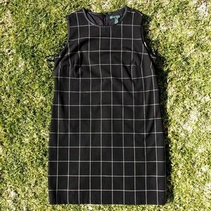 Ralph Lauren Checkered Black Dress